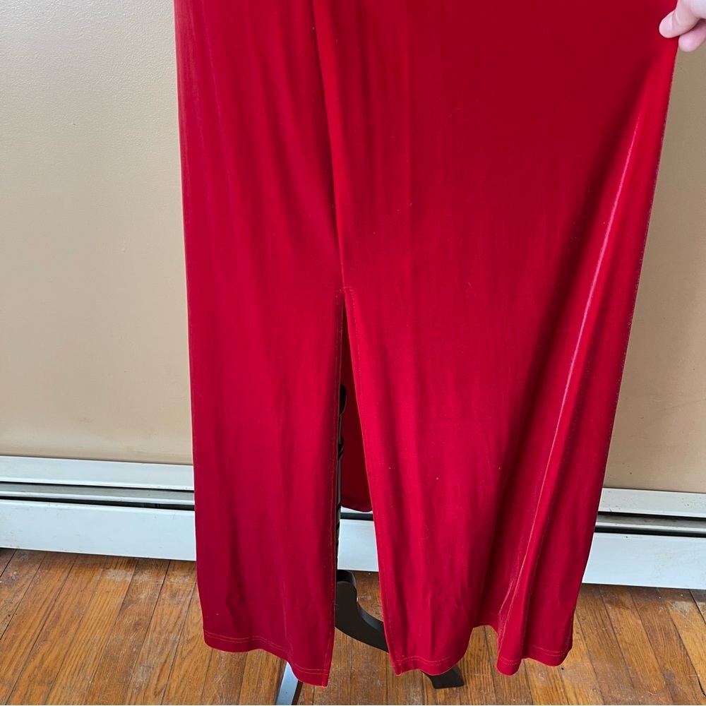 Valerie Stevens Scarlet Velvet Slip Dress size large - Picture 5 of 10